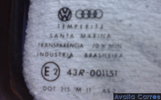 Avaliação dos vidros do Gol CL 1.8 1989