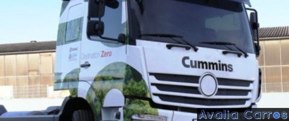 Avaliação do caminhão Mercedes-Benz com motor Cummins movido a hidrogênio