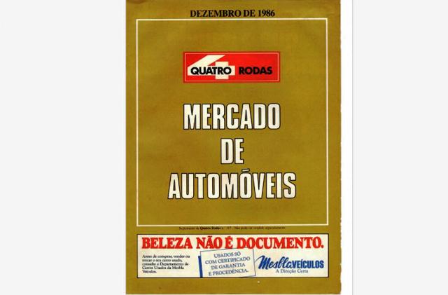 Avaliação da tabela de preços de veículos da Revista 4 Rodas